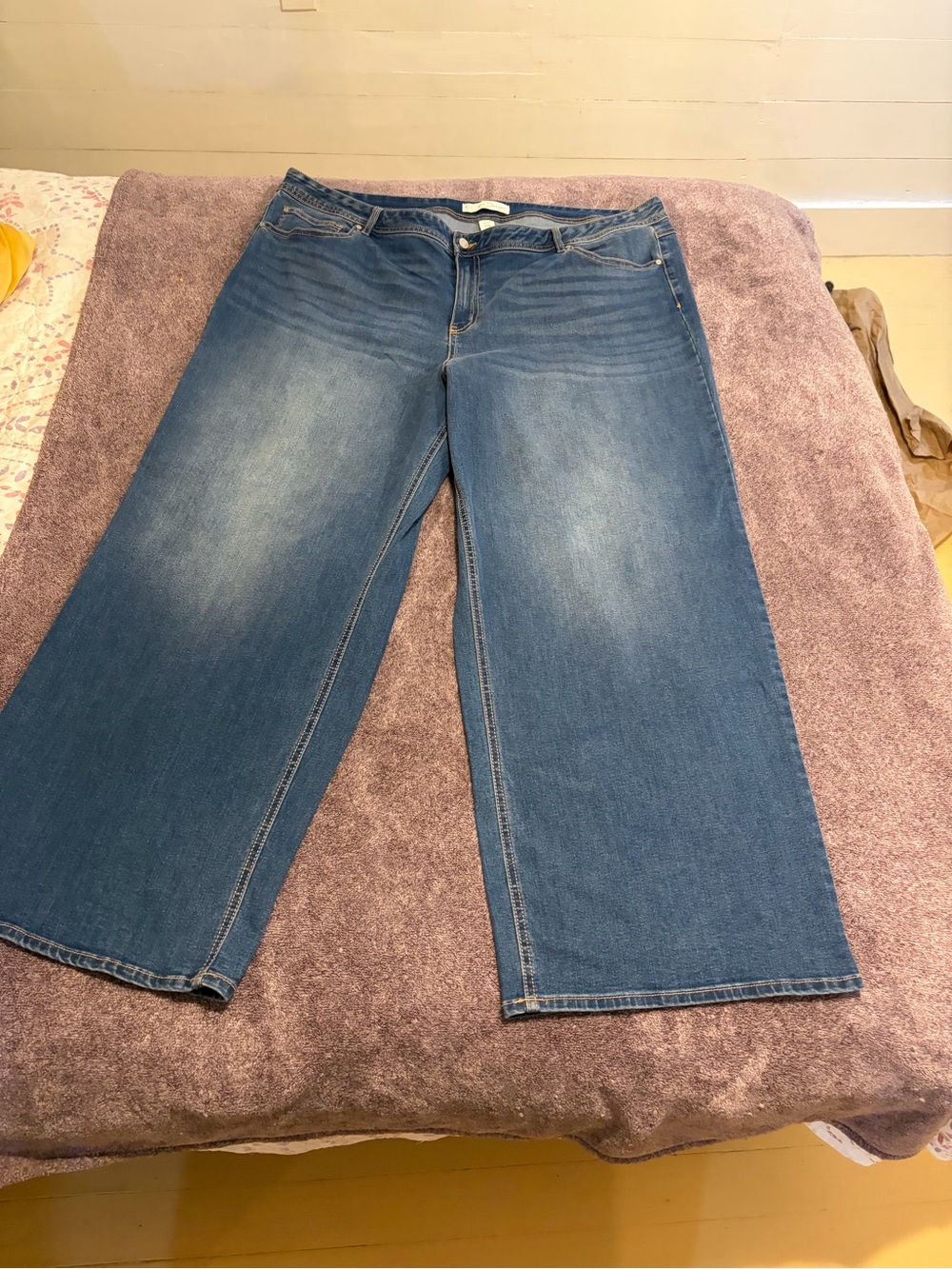 Cato Wide-Leg Jeans in Medium Blue Wash